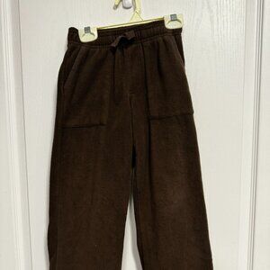 Boys Brown Fleece Pants